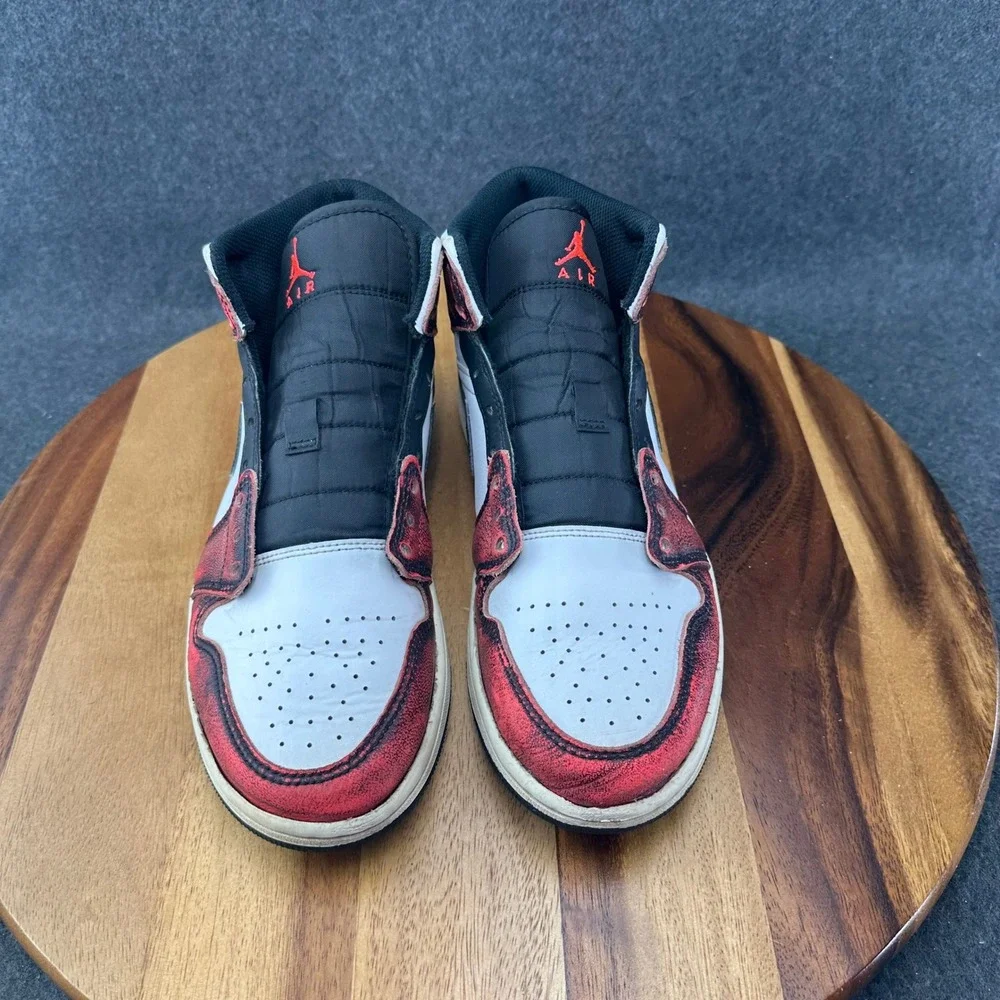 Nike Air Jordan 1 Mid SE Wear Away Chicago Red Mens Size 7.5 DV9565-006